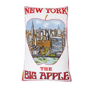 new york vintage cushion big apple by hunted and stuffed