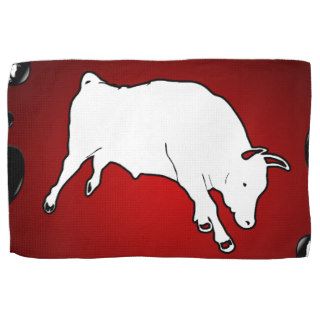 BULL RED BACKGROUND PRODUCTS KITCHEN TOWEL