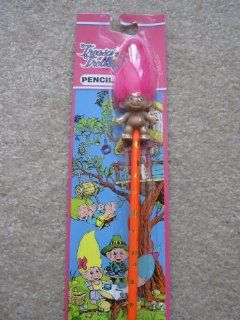 Treasure Troll Pencil with Pink Hair.black leaded pencil withorange color on outside of pencil  Other Products  