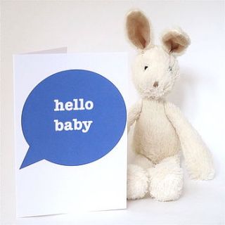 hello baby new baby boy card by edamay