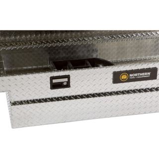 Aluminum Single-Lid Crossbed Truck Box — Diamond Plate, 72in.L x 20 1/2in.W x 15 1/2in.H