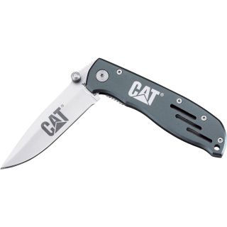 CAT 4 1/4in. Stainless/Aluminum Linerlock Knife  Foldable   Lock Back Knives