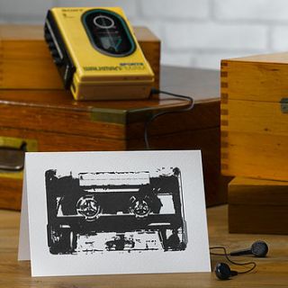 pack of two cassette greetings cards by betsy benn