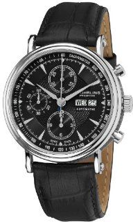 Stuhrling Prestige Men's 363.33151 Prestige Swiss Made Automatic Valjoux 7750 Paradigm Chronograph Silver Tone Watch Watches
