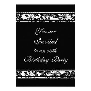 Floral 18th Birthday Party Invitations