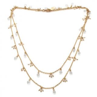 PL by Padma Lakshmi "Perla" Briolette Goldtone 46 1/4" Necklace