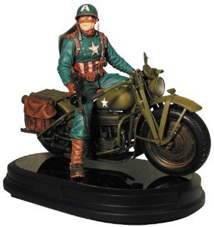 Gentle Giant Studios Ultimate Captain America on Motorcycle Statue Toys & Games