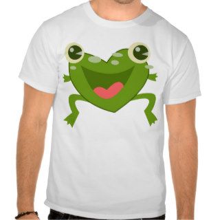 Cartoon Hearts Frog T shirts