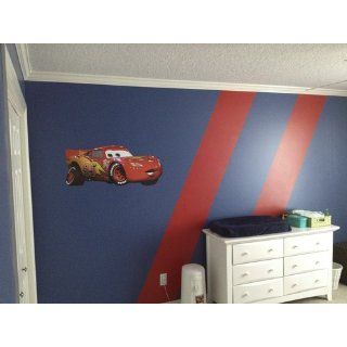 Roommates Rmk1518Gm Disney Pixar Cars Lightning Mcqueen Peel & Stick Giant Wall Decal   Wall Decor Stickers  
