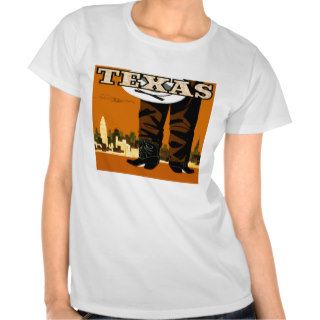 Texas Vintage Travel Poster T Shirts