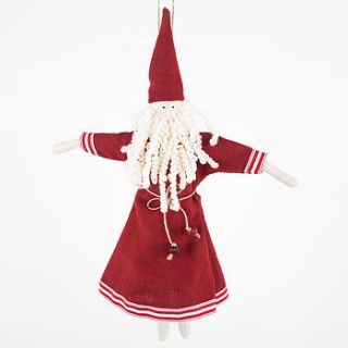 hanging santa by cambric and cream ltd