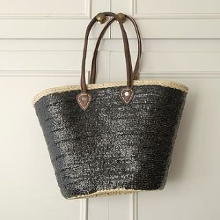 black sequin basket by skoura