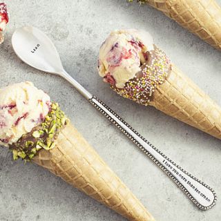 personalised long sundae ice cream spoon by the cutlery commission