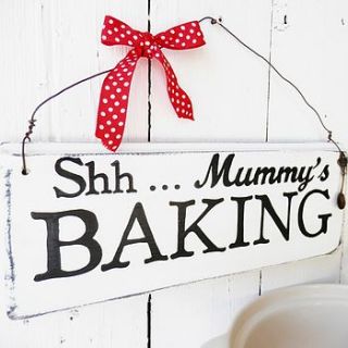 personalised vintage style wooden baking sign by potting shed designs