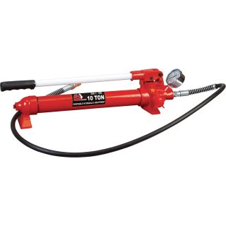Torin Big Red Hydraulic Pump with Gauge and Hose — 0.7L, Model# T71001B1  Hydraulic Pumps