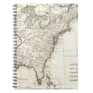 Vintage Map of The Thirteen Colonies (1776) Notebook