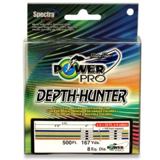 PowerPro Depth Hunter Multi Colored Braided Fishing Line 50# 500 yd. Spool 705570