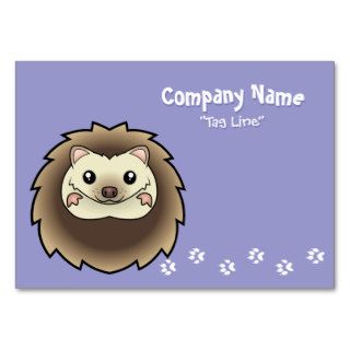 Cartoon Pygmy Hedgehog Business Card Templates