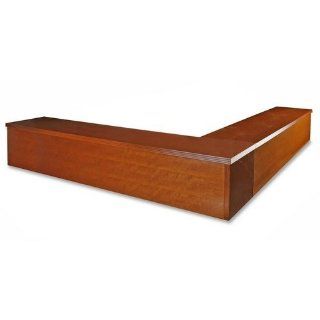Lorell Reception Counter Desk, 70 by 81 by 13 Inch, Cherry   Standing Shelf Units