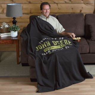 John Deere Fleece Blanket — Gray, Snuggle Up with Your Deere  Camping   Hiking Equipment