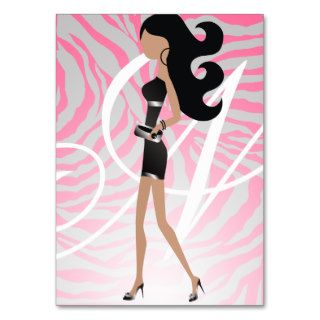 311 Sassy Fashionista Monogram Rose Business Cards