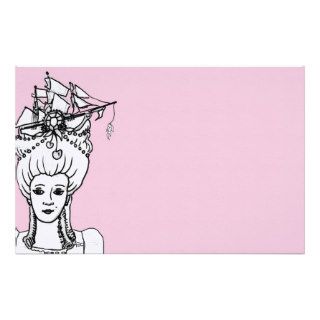 Marie by the Sea Whimsical Stationery in Pink