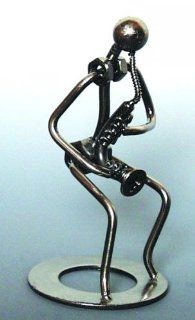 Medal Hardware Sculpture   Saxophone Player Health & Personal Care