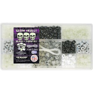 Bead Box Kit 579 Beads/Pkg Glow Skulls Bead & Jewelry Kits