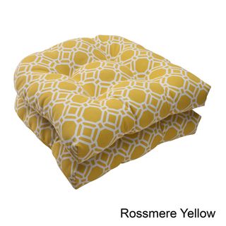 Pillow Perfect 'Rossmere' Outdoor Wicker Seat Cushions (Set of 2) Pillow Perfect Outdoor Cushions & Pillows