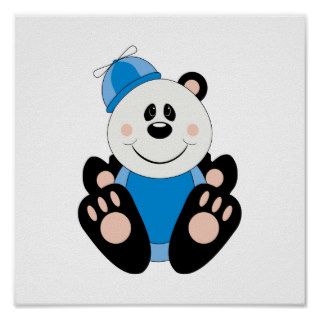 Cutelyn Baby Boy Silly Panda Bear Poster