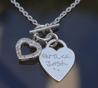 personalised engraved signature necklace by capture & keep