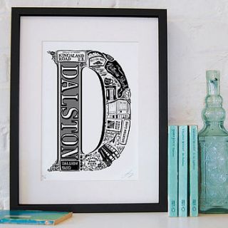 best of dalston screenprint by lucy loves this