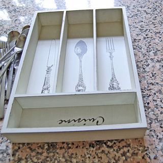 cutlery tray by velvet brown