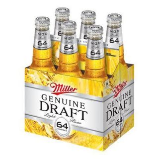 Miller Genuine Draft Light Beer Bottles 12 oz, 6 pk
