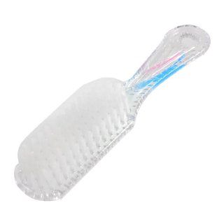 Amico Home Laundry Clear Plastic Handle Clothes Cleaning Scrub Brush  