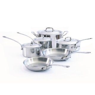Mauviel M'Cook 5 Ply Stainless Steel 5210.10 10 Piece Set with Cast Stainless Steel Handle Kitchen & Dining
