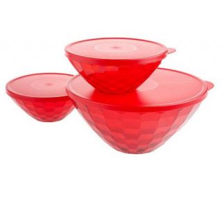 Tupperware 3 piece Ice Prisms Bowl Set —