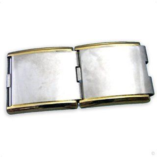2 DoubleLink Modules silver gold for 9mm Italian Charms Bracelet, Classic italy bracelet Link Bracelets Jewelry