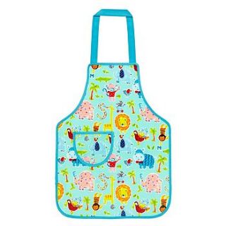 zoo print apron for children by edition design shop