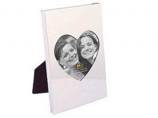 silver photo frame by the heart store