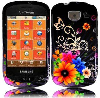 Chromatic Flower Design Hard Case Cover for Samsung Brightside U380 Cell Phones & Accessories