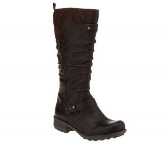 Earth Origins Betsy Tall Shaft Boots with Ruching Detail —