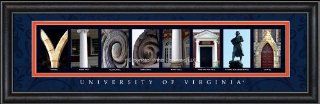 University of VIRGINIA Letter Art Campus Framed Print  Sports Awards  Sports & Outdoors