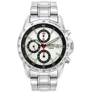 Seiko Men's SND383 Stainless Steel Chronograph Watch Watches