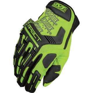 Mechanix Wear Safety M-Pact Gloves — High-Visibility Yellow  Mechanical   Shop Gloves
