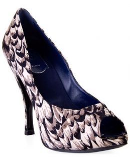Roger Vivier Feather Print Peep Toes