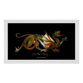 Mystical Asian Dragon Fantasy Art Poster