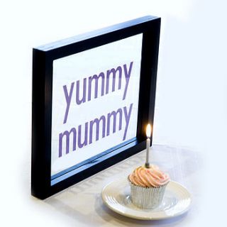 'yummy mummy' framed artwork by kelly contemporary