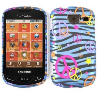 For Samsung Brightside U380 Case Cover   Peace Signs Blue Zebra Stars Rubberized Pink Yellow Orange Purple TE321 S Cell Phones & Accessories