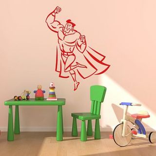 superhero vinyl wall sticker by mirrorin